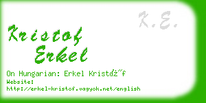 kristof erkel business card